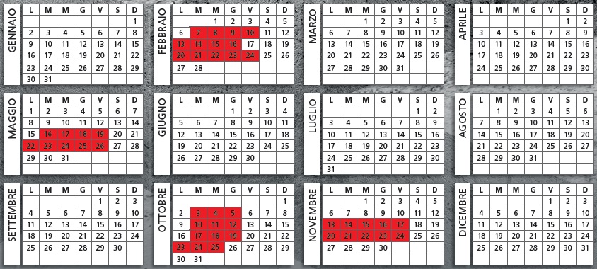 Calendario Corsi 2017 Calendario Corsi 2017