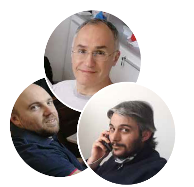 Dall’alto, in senso orario: Carmelo Alessi (referente commerciale), Luca Riboldi e Alessio Tummillo (personale tecnico) di Ital Control Meters