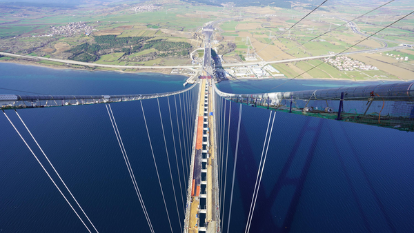 Snodi sferici nel ponte sospeso più lungo al mondo